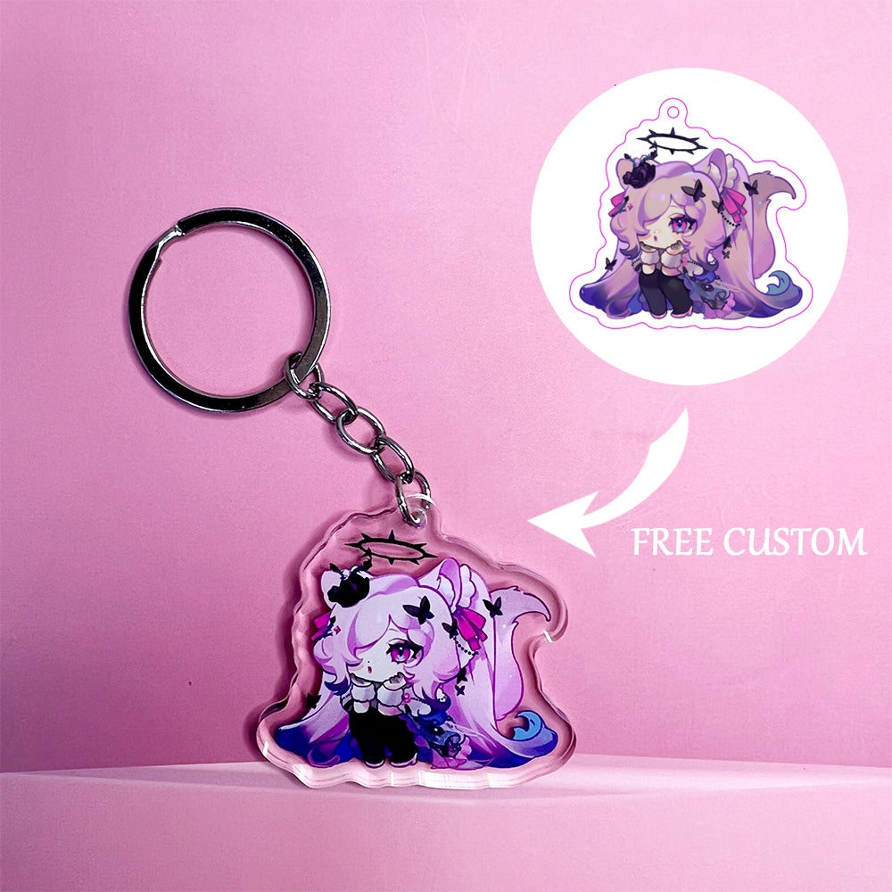 Free 3Pcs Custom Acrylic Keychains-18th of Each Month