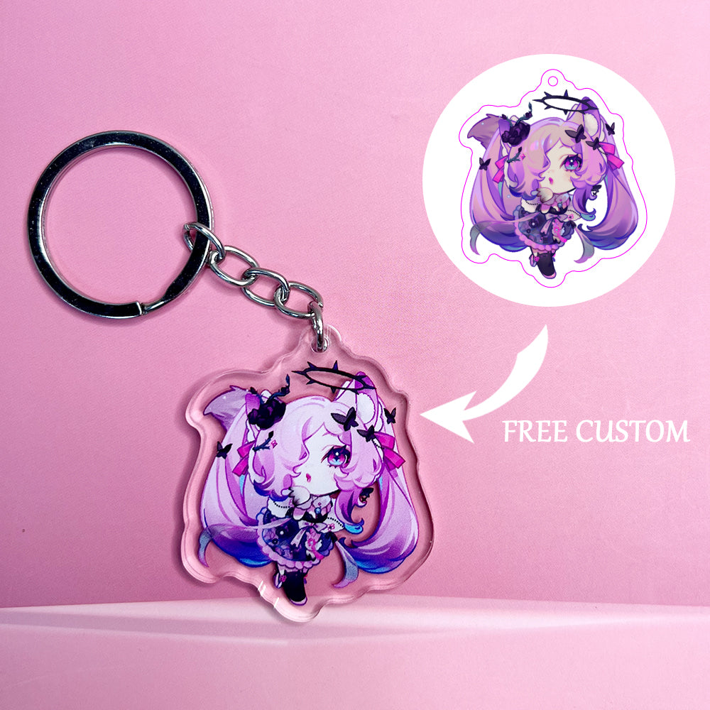 Free 3Pcs Custom Acrylic Keychains-18th of Each Month