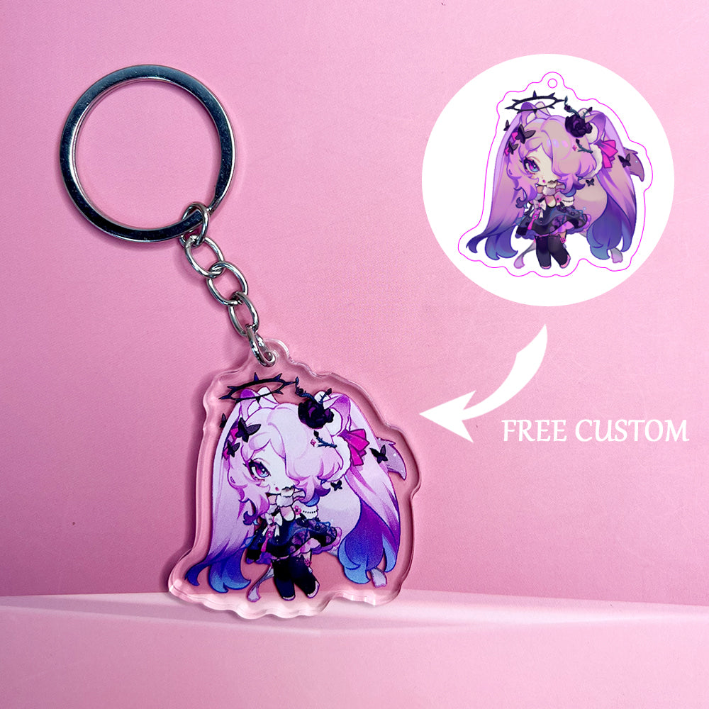 Free 3Pcs Custom Acrylic Keychains-18th of Each Month
