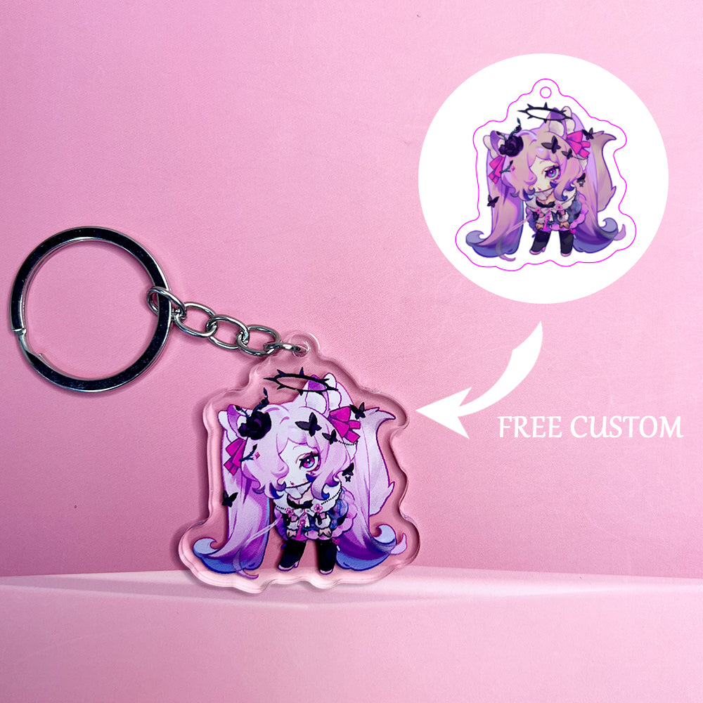 Free 3Pcs Custom Acrylic Keychains-18th of Each Month