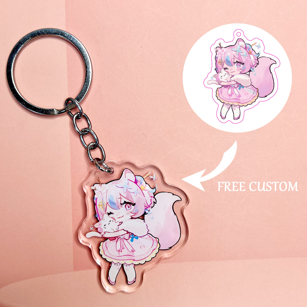 Free 3Pcs Custom Acrylic Keychains-18th of Each Month