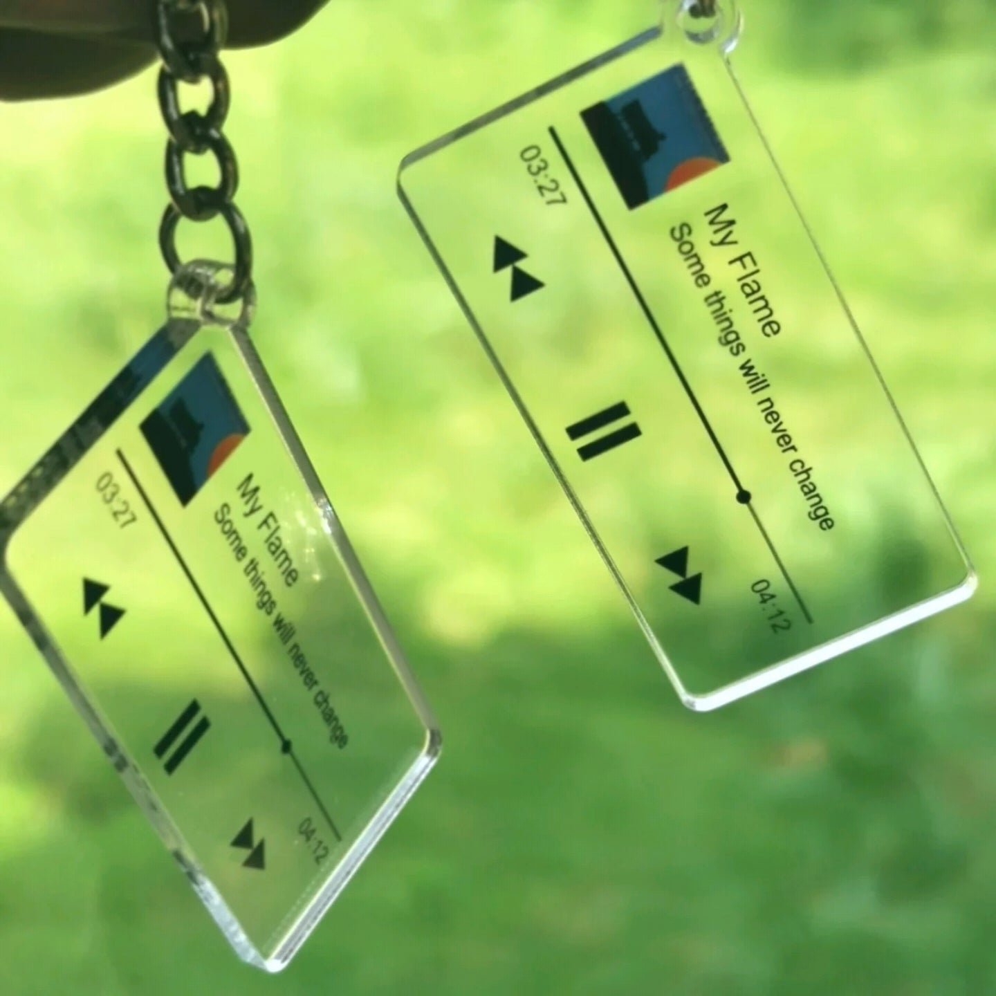 Custom Song Keychain Personal Music Keychain