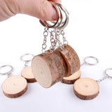 Wooden Keychain Annual Ring DIY Wood Keychain