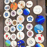 Wooden Keychain Annual Ring DIY Wood Keychain