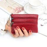 Women's Wallet With Keychain Zipper Small Coin Purse