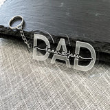 Mom Keychain Personalized Acrylic Custom Dad Keychian