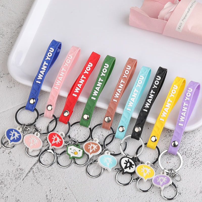 Personalized Rubber Keychain Mobile Phone Pendant Keychain