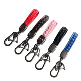 Leather Keychain Braided Rope Pendant Diy Car keychain