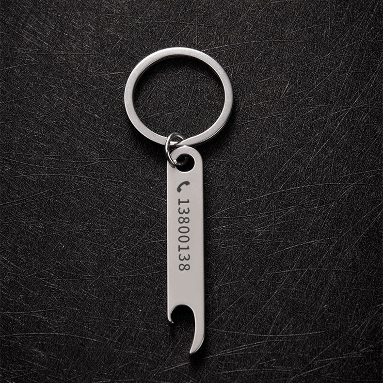 Customized Bottle Opener Keychain Personalized Key Ring