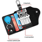 Simple Zipper Key Bag Multifunctional Wallet With Keychain