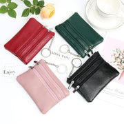 Women's Wallet With Keychain Zipper Small Coin Purse