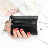 Women's Wallet With Keychain Zipper Small Coin Purse