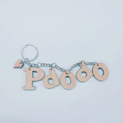 Creative Wooden Keychain Initials Wooden Letter Keychain